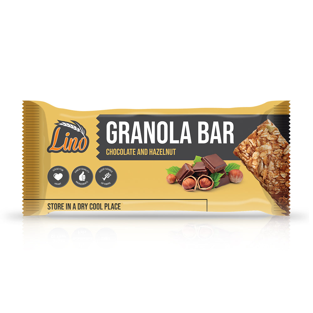 lino granola bar - chocolate and hazelnut