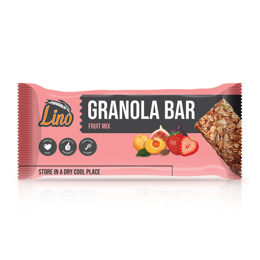 lino granola bar - fruit mix كرتون 12قطعه
