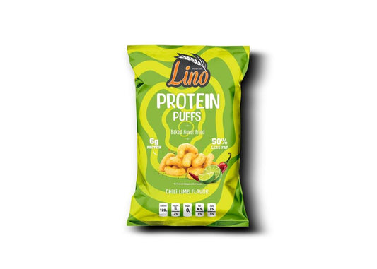 بروتين بافس بنكهة  ليمون الفلفل الحار 30 جرام lino oat bites 30 gram chili lime